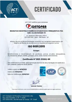Brasilfuso - Fabricante de parafusos | ISO 9001