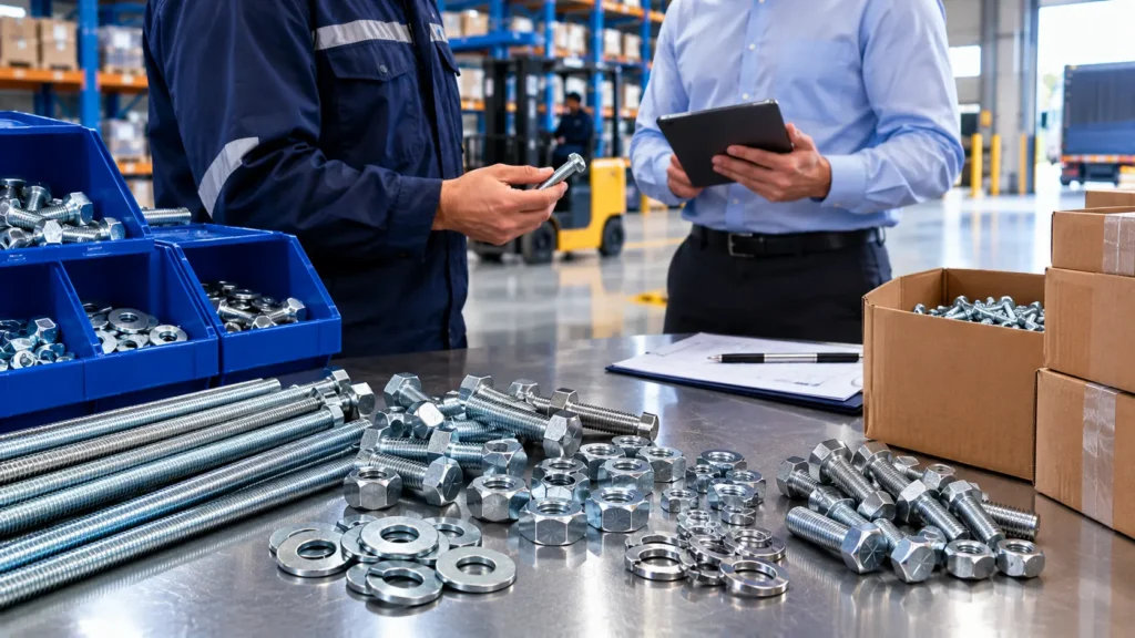 Fornecedor de parafusos industriais com estoque de elementos de fixação